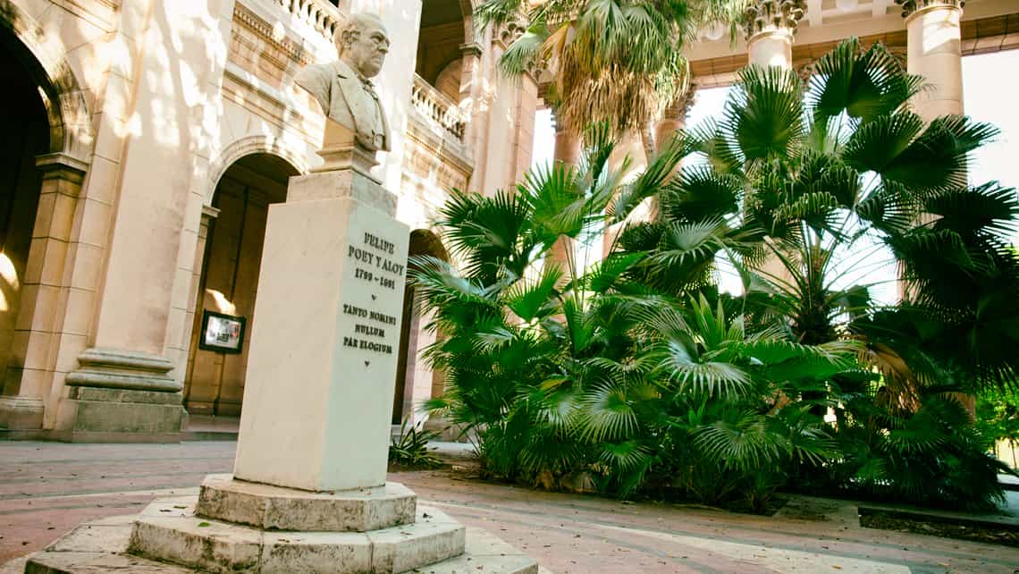 Estatua de Felipe Poey en la Facultad de Matematicas de la Universidad de la Habana