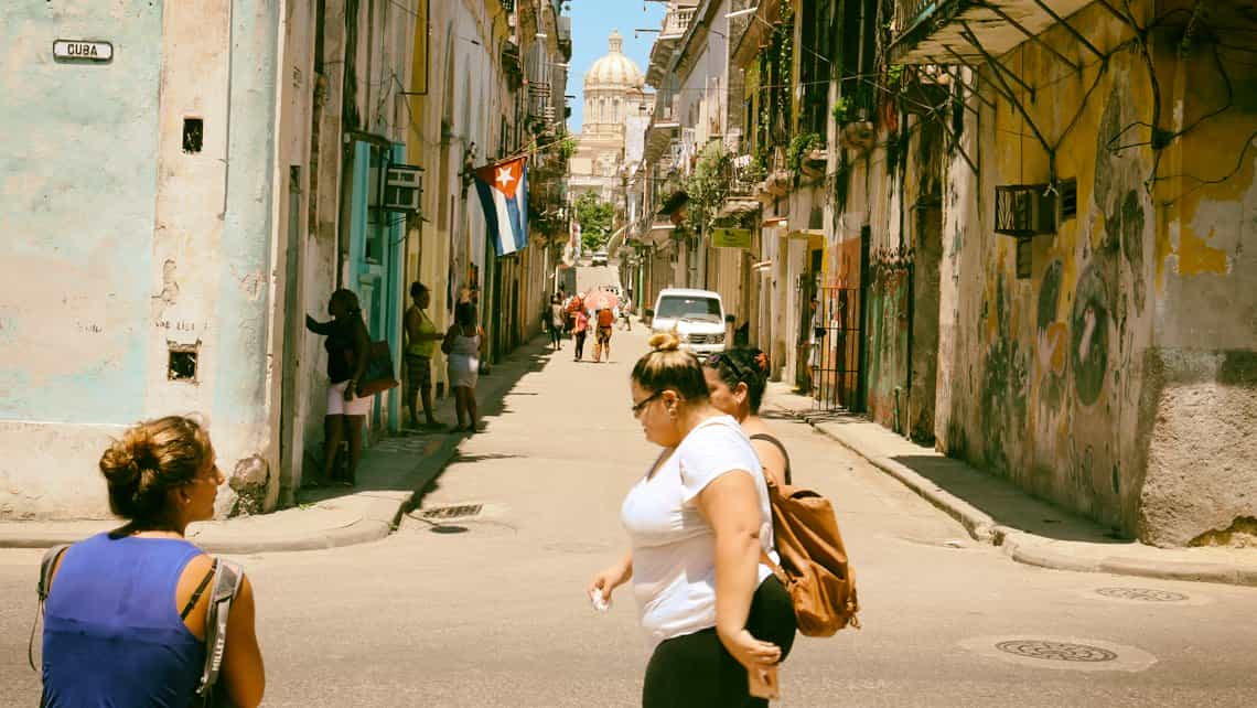 Turistas por las calles de La Habana pueden ver algunos perros callejeros