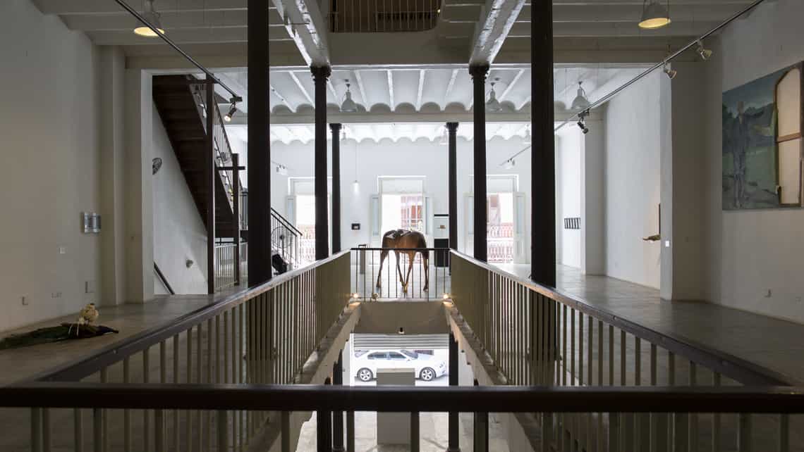 Espacion interior de la galeria de arte, Factoria Habana