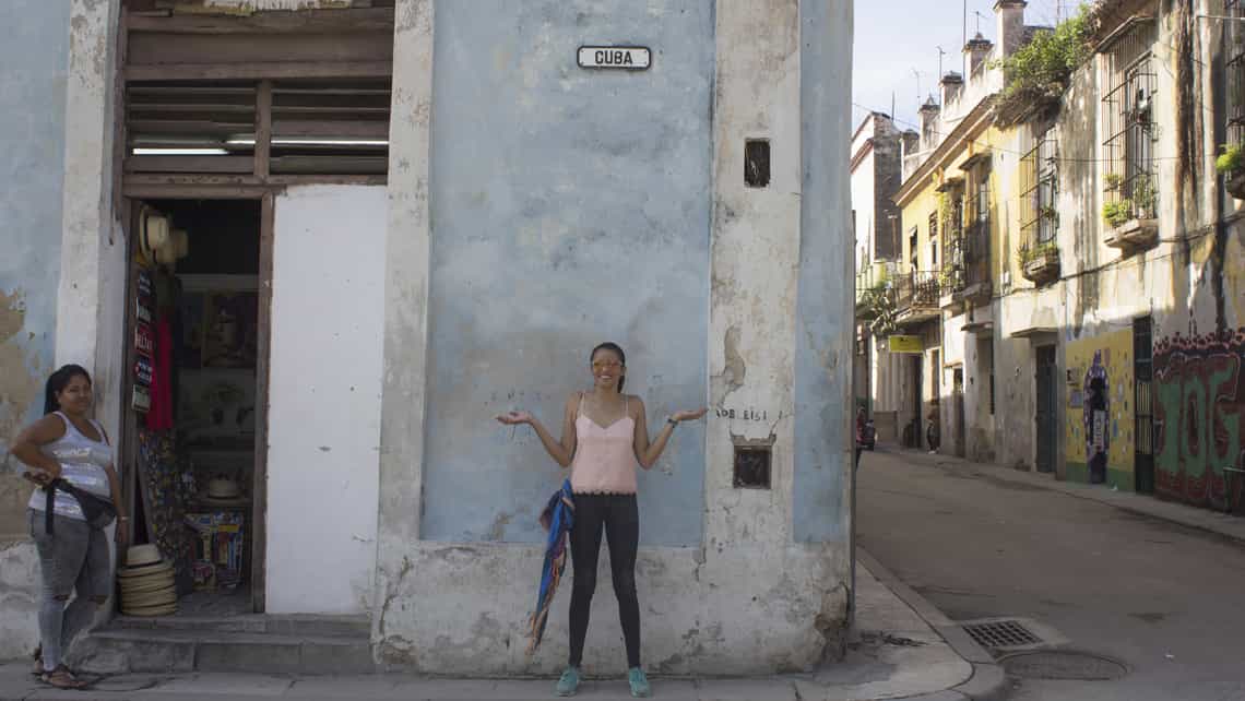 Calle Cuba en el corazon de La Habana Vieja