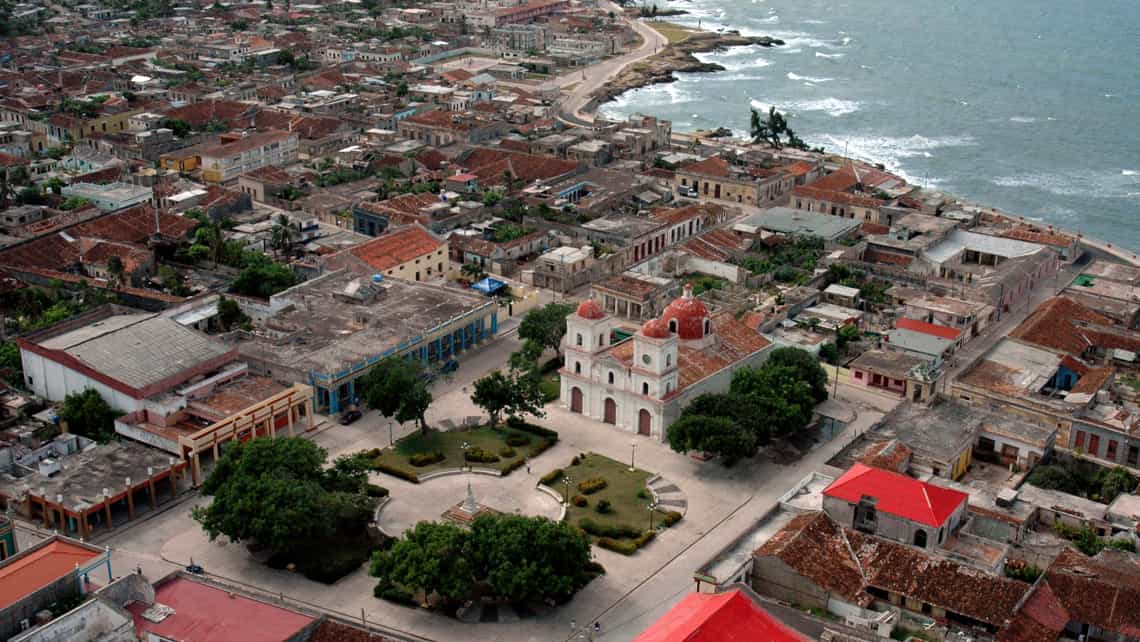 Vista aerea de la ciudad de Gibara