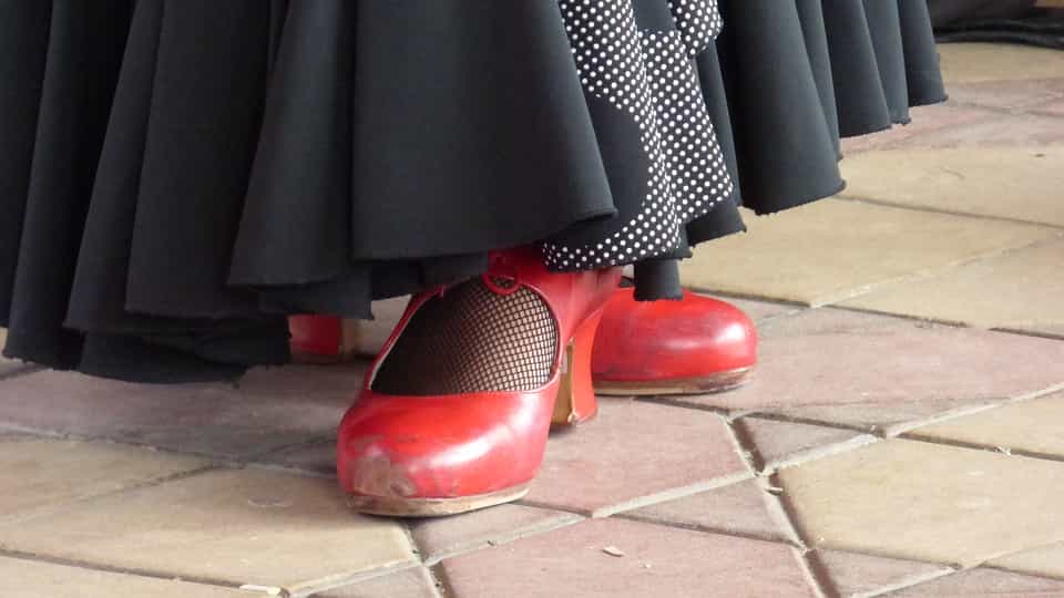 Zapatos de una bailaora flamenca