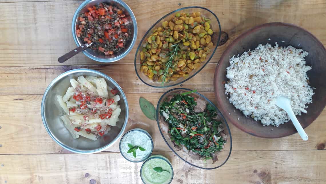 Exquisitos platos de comida organica elaborados por Annabelle en Tungasuk