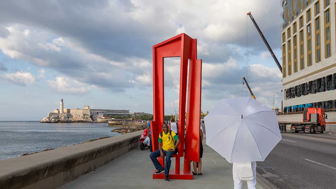 Malecón de La Habana durante la Bienal del 2019