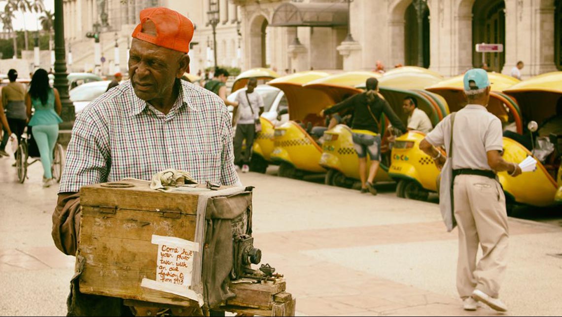 Fotógrafos de Cajón en La Habana