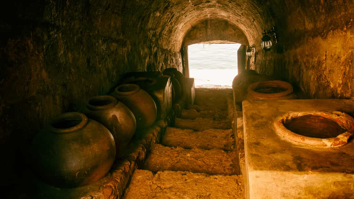 Local para almacenamiento de agua en el Castillo de los Tres Reyes del Morro