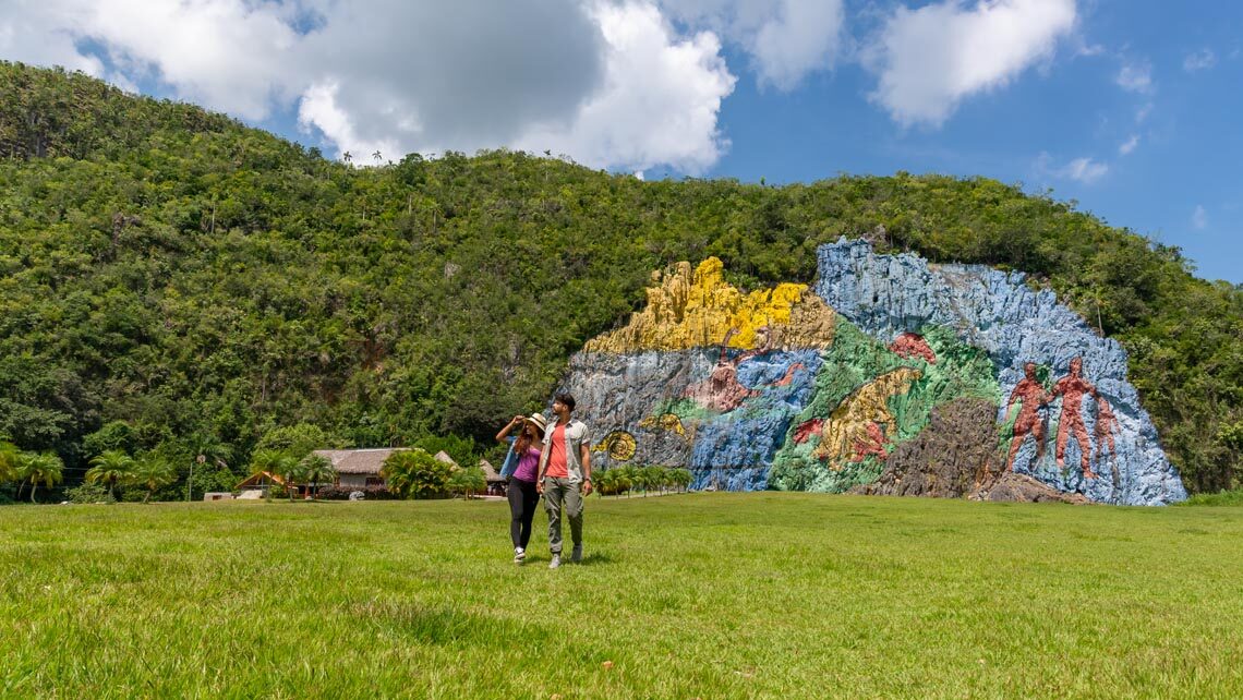 Un mural gigante en Viñales