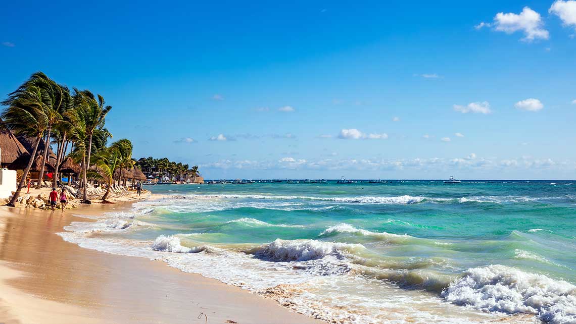 Atractivo turístico en Playa del Carmen, Península de Yucatán. Estado de Quintana Roo, México