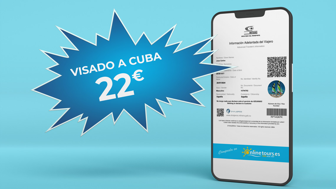 Visado a Cuba 22€