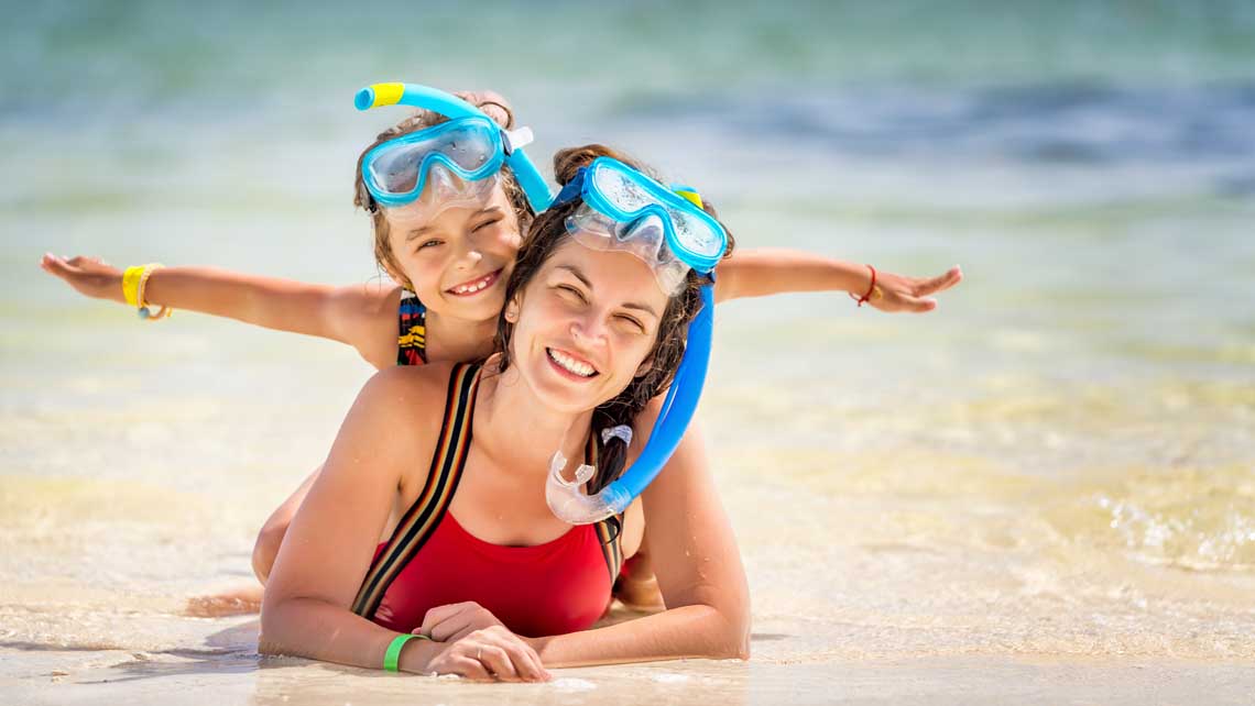 Madre e hija en Punta Cana